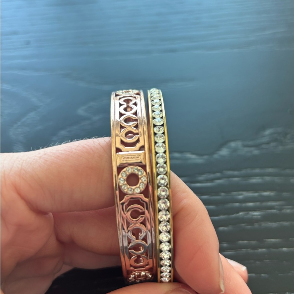 Coach Gold Bangle Bracelets Set - Picture 6 of 6